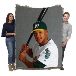 Addison Russell American Professional Baseball Player Woven Blanket