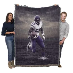 Adrian Peterson Top Ranked NFL Player Woven Blanket