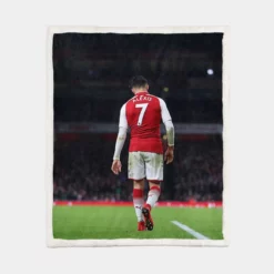 Alexis Sanchez Famous Arsenal Football Player Sherpa Fleece Blanket 1