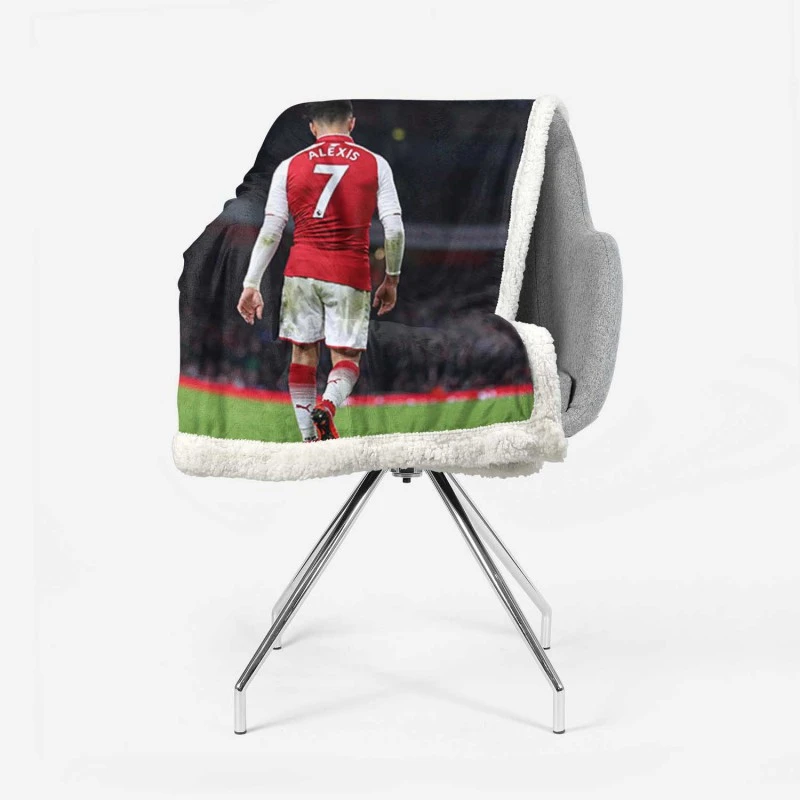 Alexis Sanchez Famous Arsenal Football Player Sherpa Fleece Blanket 2