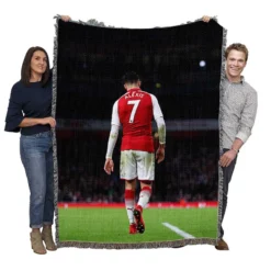 Alexis Sanchez Famous Arsenal Football Player Woven Blanket