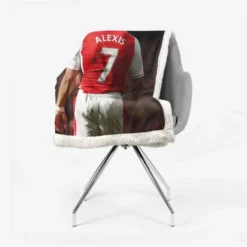 Alexis Sanchez in Arsenal Football Jersey Sherpa Fleece Blanket 2