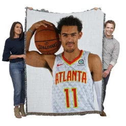 American Basketball Player Trae Young Woven Blanket