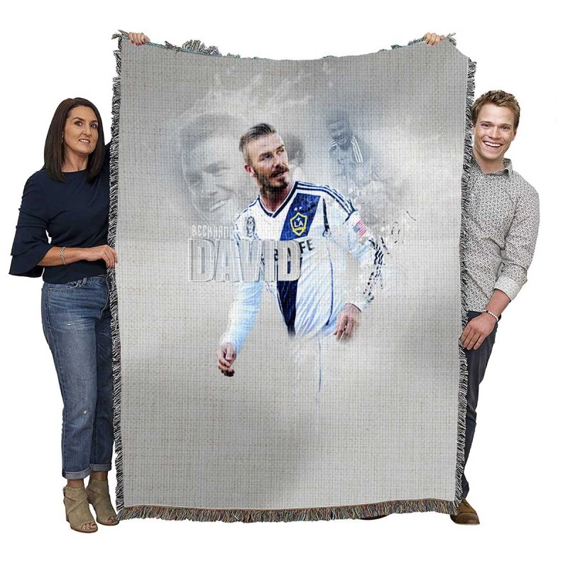 American L A Galaxy Player David Beckham Woven Blanket
