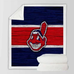American Professional Baseball Team Cleveland Indians Sherpa Fleece Blanket