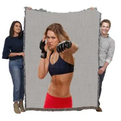 American Wrestler Ronda Rousey Woven Blanket