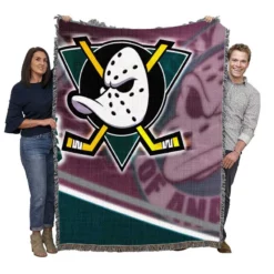 Anaheim Ducks Professional Ice Hockey Club in America Woven Blanket