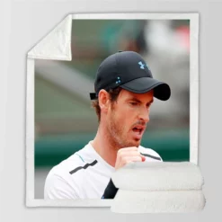 Andy Murray British Professional Tennis Player Sherpa Fleece Blanket