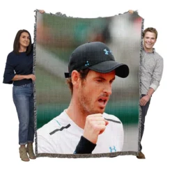 Andy Murray British Professional Tennis Player Woven Blanket