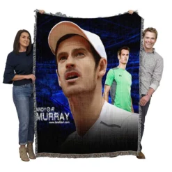 Andy Murray Top Ranked WTA Tennis Player Woven Blanket