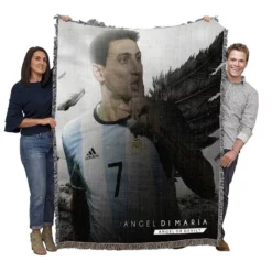 Angel Di Maria Argentina Professional Football Player Woven Blanket