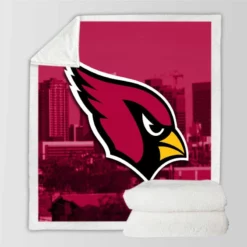 Arizona Cardinals NFL Team Logo Sherpa Fleece Blanket