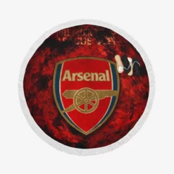 Arsenal Logo Strong Football Club Logo Round Beach Towel