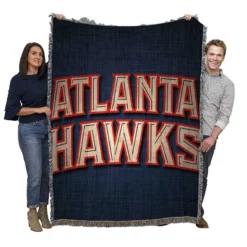 Atlanta Hawks Powerful Basketball Team Woven Blanket