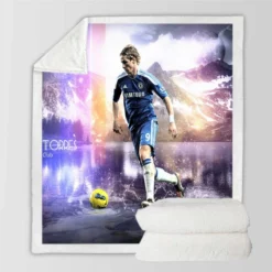 Atletico Madrid Soccer Player Fernando Torres Sherpa Fleece Blanket