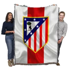 Atletico de Madrid Classic Spanish Football Club Woven Blanket