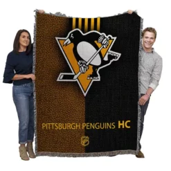 Awarded NHL Team Pittsburgh Penguins Woven Blanket