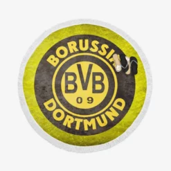 Borussia Dortmund Popular German Football Club Round Beach Towel