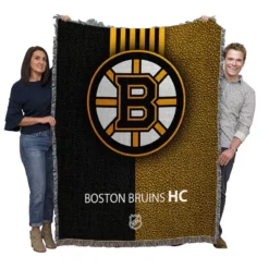Boston Bruins Excellent NHL Ice Hockey Team America Woven Blanket