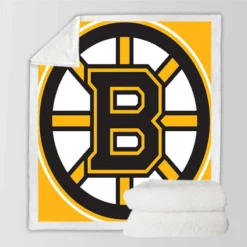 Boston Bruins Professional NHL Ice Hockey Team Sherpa Fleece Blanket
