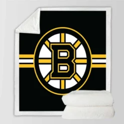 Boston Bruins Top Ranked NHL Ice Hockey Team Sherpa Fleece Blanket