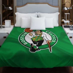 Boston Celtics Powerful NBA Basketball Club Logo Duvet Cover
