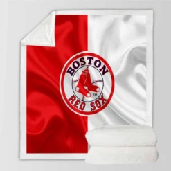 Boston Red Sox Energetic MLB Baseball Club Sherpa Fleece Blanket