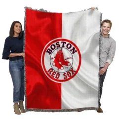 Boston Red Sox Energetic MLB Baseball Club Woven Blanket