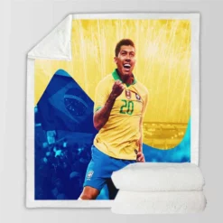 Brazil Football Player Roberto Firmino Sherpa Fleece Blanket