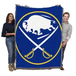 Buffalo Sabres Professional NHL Ice Hockey Team Woven Blanket