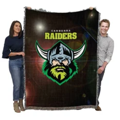 Canberra Raiders Classic NRL Rugby Football Club Woven Blanket