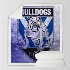Canterbury Bankstown Bulldogs Excellent NRL Rugby Club Sherpa Fleece Blanket
