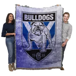 Canterbury Bankstown Bulldogs Excellent NRL Rugby Club Woven Blanket