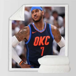 Carmelo Anthony American Professional Basketball Player Sherpa Fleece Blanket