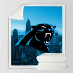 Carolina Panthers professional American Football Team Sherpa Fleece Blanket