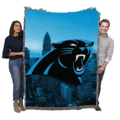 Carolina Panthers professional American Football Team Woven Blanket