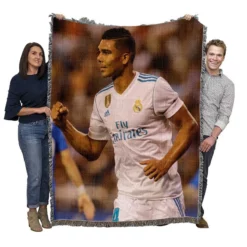 Casemiro Premier League Football Player Woven Blanket