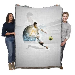 Celebrated Football Player Sergio Aguero Woven Blanket