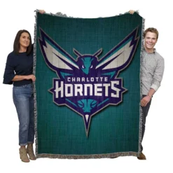 Charlotte Hornets Energetic Basketball Team Woven Blanket