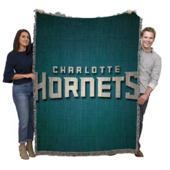Charlotte Hornets Successful NBA Basketball Team Woven Blanket