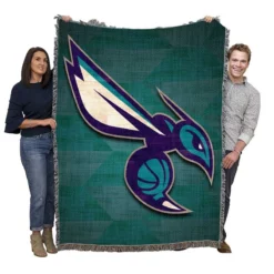 Charlotte Hornets Top Ranked NBA Basketball Team Woven Blanket