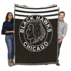 Chicago Blackhawks Top Ranked NHL Hockey Club Woven Blanket
