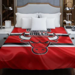 Chicago Bulls Strong Basketball Club Logo Duvet Cover