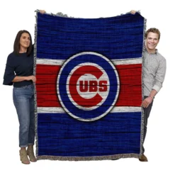 Chicago Cubs Energetic MLB Baseball Team Woven Blanket
