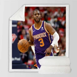 Chris Paul Phoenix Suns NBA Basketball Player Sherpa Fleece Blanket