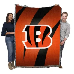 Cincinnati Bengals Top Ranked NFL Football Club Woven Blanket