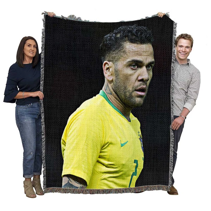 Classic Football Player Dani Alves Woven Blanket