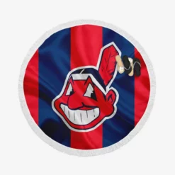 Cleveland Indians Energetic MLB Baseball Team Round Beach Towel