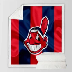 Cleveland Indians Energetic MLB Baseball Team Sherpa Fleece Blanket