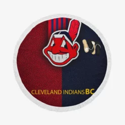 Cleveland Indians Popular MLB Baseball Team Round Beach Towel